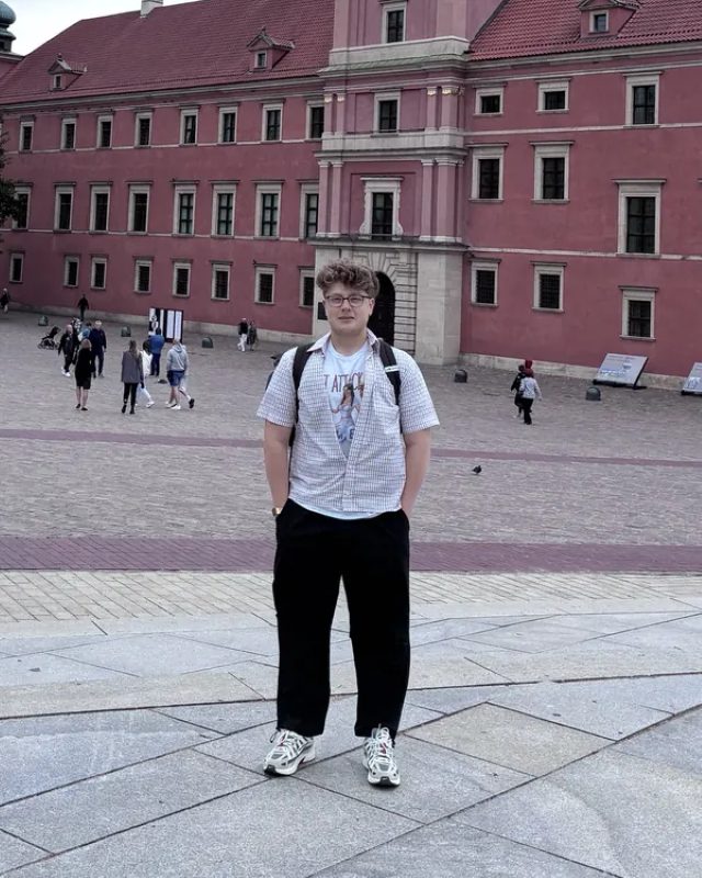 Jake at the Royal Castle in Warsaw, Poland